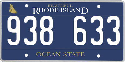 RI license plate 938633