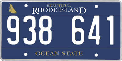 RI license plate 938641