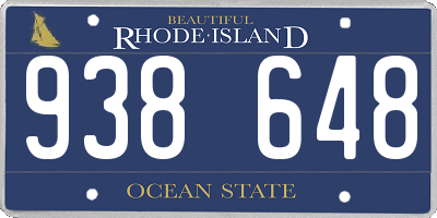 RI license plate 938648