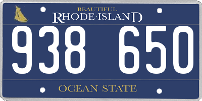 RI license plate 938650