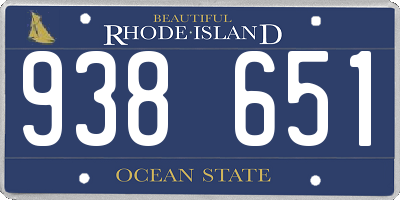 RI license plate 938651