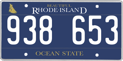 RI license plate 938653