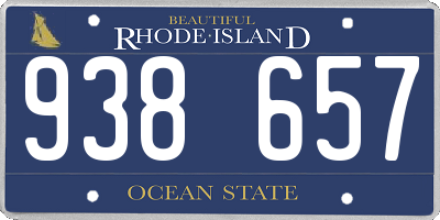 RI license plate 938657