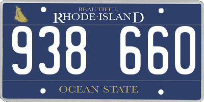 RI license plate 938660
