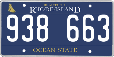 RI license plate 938663