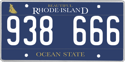 RI license plate 938666