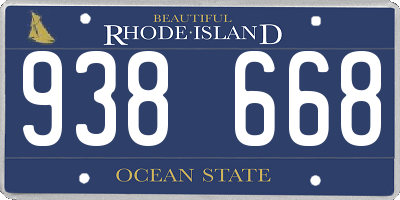 RI license plate 938668