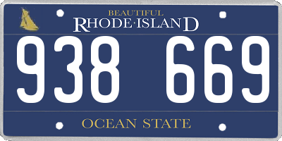 RI license plate 938669