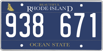RI license plate 938671