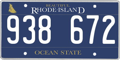 RI license plate 938672