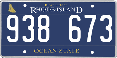 RI license plate 938673