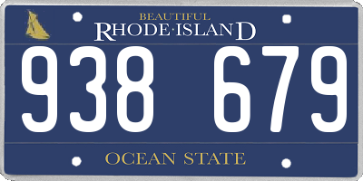 RI license plate 938679