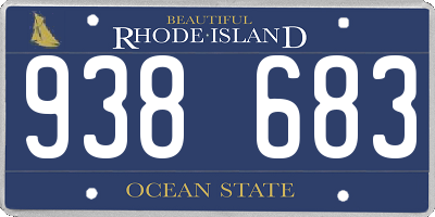 RI license plate 938683