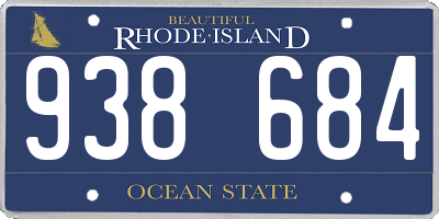 RI license plate 938684