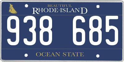 RI license plate 938685