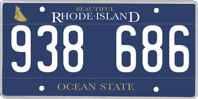 RI license plate 938686