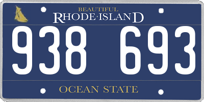 RI license plate 938693