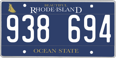 RI license plate 938694