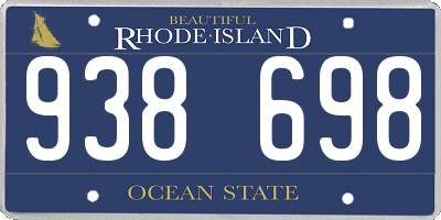 RI license plate 938698