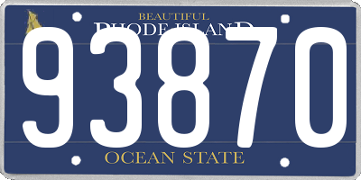 RI license plate 93870