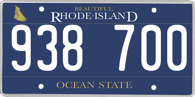 RI license plate 938700