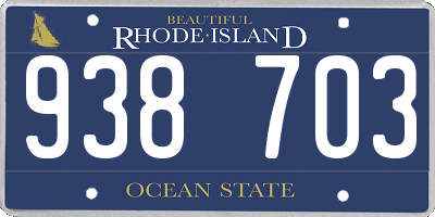 RI license plate 938703