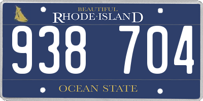RI license plate 938704