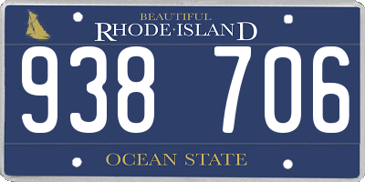 RI license plate 938706