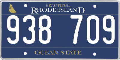 RI license plate 938709