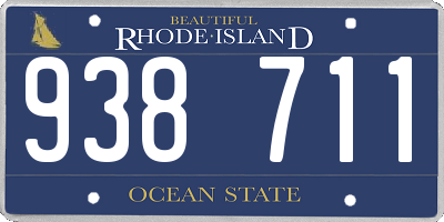 RI license plate 938711