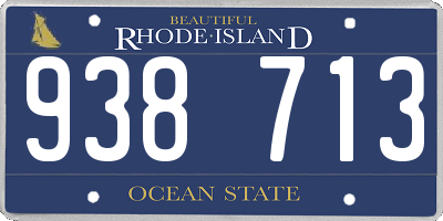 RI license plate 938713