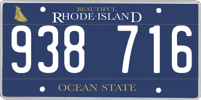 RI license plate 938716