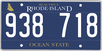 RI license plate 938718