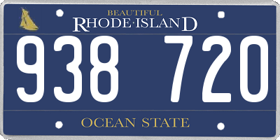 RI license plate 938720