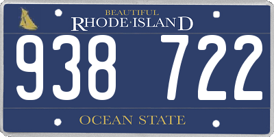 RI license plate 938722