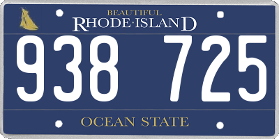 RI license plate 938725