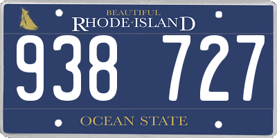 RI license plate 938727