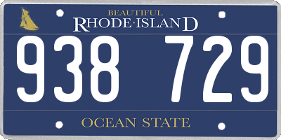 RI license plate 938729