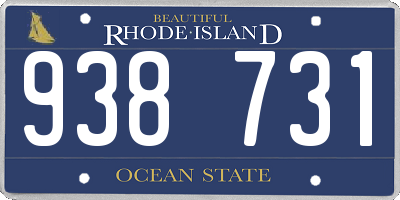 RI license plate 938731