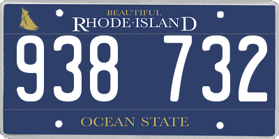 RI license plate 938732