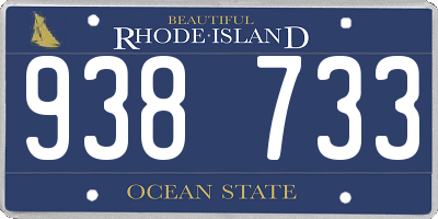 RI license plate 938733