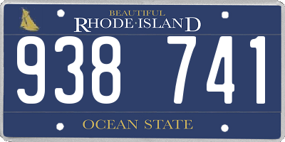 RI license plate 938741