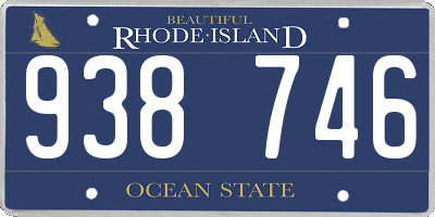 RI license plate 938746