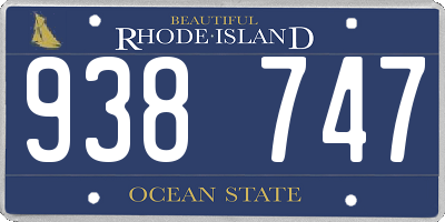 RI license plate 938747