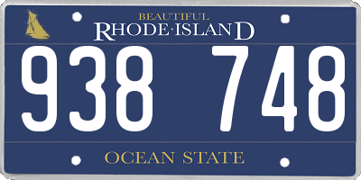 RI license plate 938748