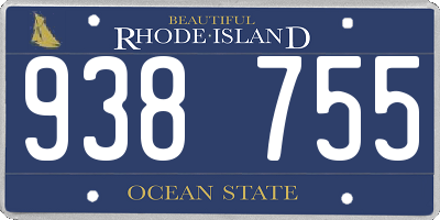 RI license plate 938755