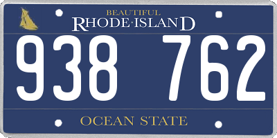 RI license plate 938762