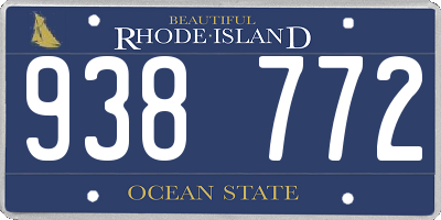RI license plate 938772
