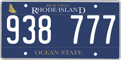 RI license plate 938777