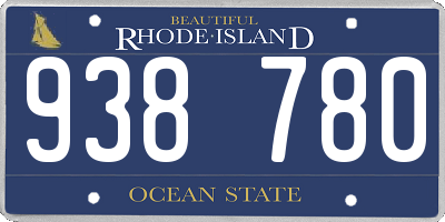 RI license plate 938780